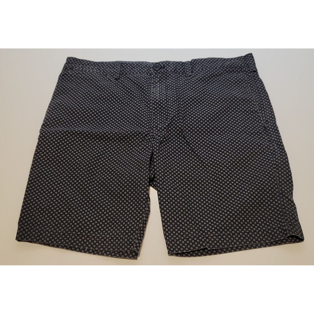 Banana Republic Aiden Chino Shorts Men's 38 Circle Print Black Preppy Casual
